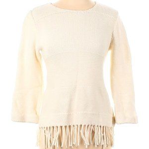 Burgess knit sweater with fringe hem